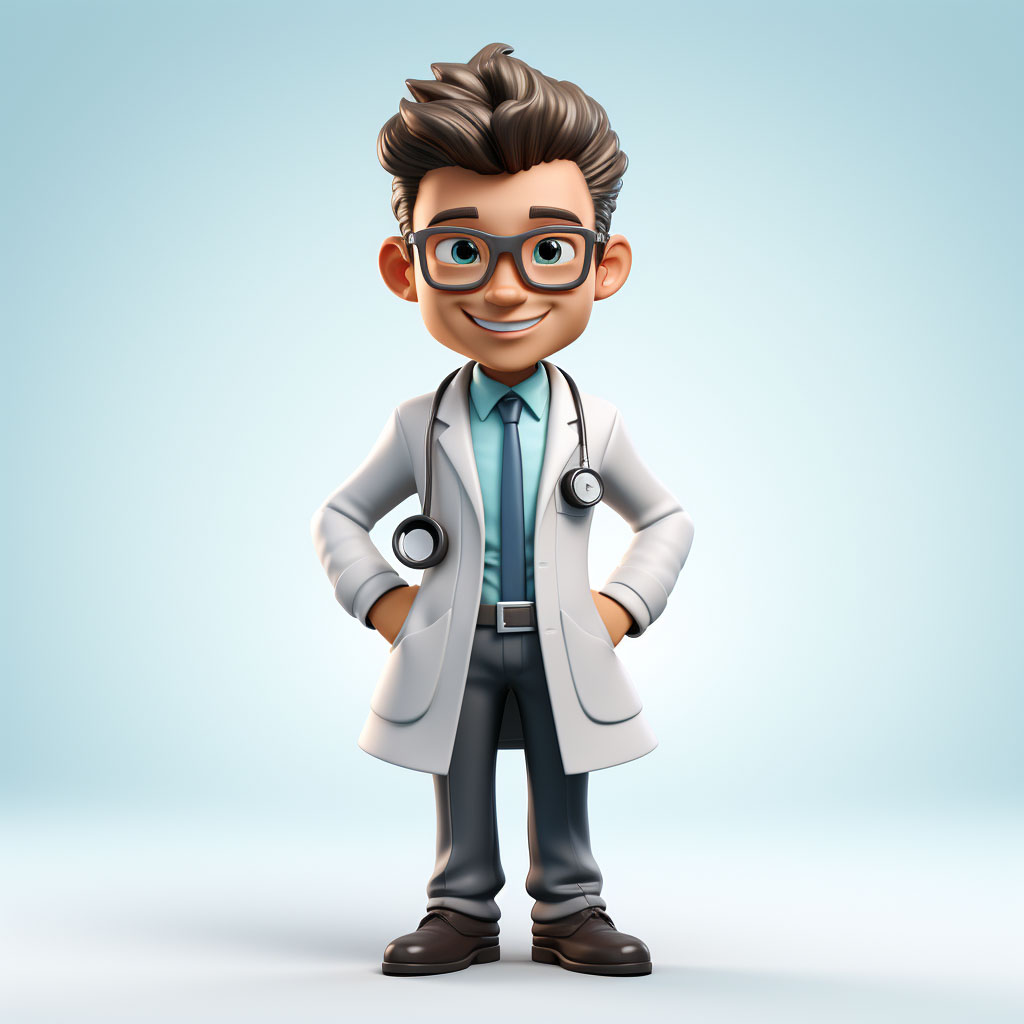 3d-illustration-of-doctor-in-white-background